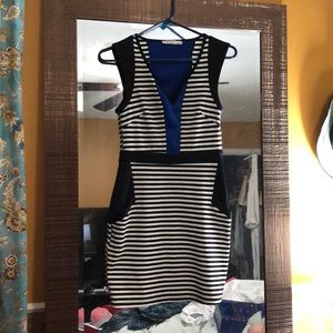 Pink Stitch Striped Dress